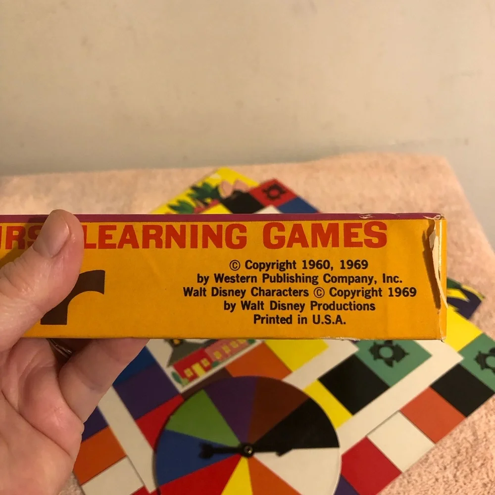 Vintage 1969 Walt Disney Characters First Learning Color Game #13053